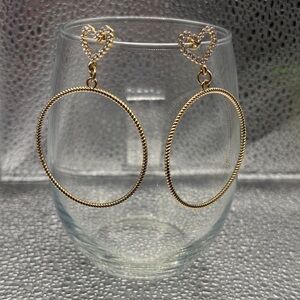 Elegant Gold Heart Hoop Earrings